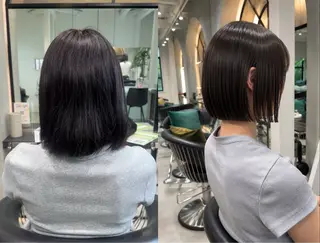 ショート 💙レイヤー縮毛矯正 大宮/虎白💙のヘアスタイル