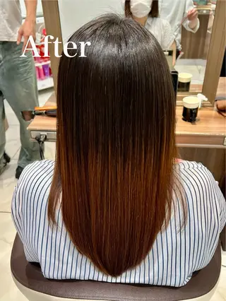 ロング 🍁髪質改善カラー/ 縮毛矯正/谷口雄太のヘアスタイル