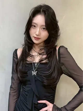 ロング カラー ヘアアレンジ 艶髪特化/矯正/ 髪質改善/吉田光佑のヘアスタイル