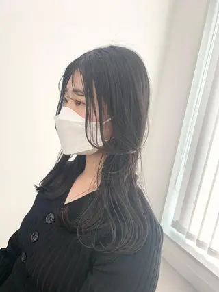 ミディアム カラー パーマ ヘアアレンジ メンズ キッズ ネイル マツエク・マツパ アイブロウ 似合せレイヤー/ 柔らか透明感カラーのヘアスタイル