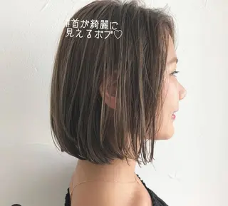 ショート カラー 似合わせ/レイヤー /ボブ/新谷のヘアスタイル