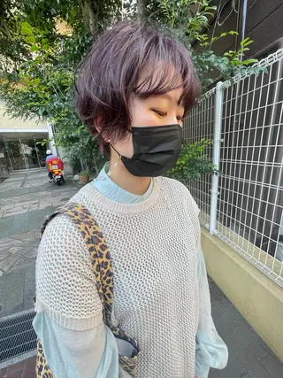 ショート カラー 🙃 透明感カラー/ボブのヘアスタイル