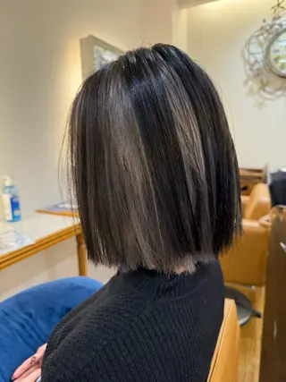 ミディアム ブリーチ毛矯正.髪質 改善.髪にドラマをのヘアスタイル