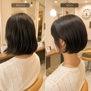 ショート 天王町×韓国レイヤー 髪質改善 佐藤友茉のヘアスタイル