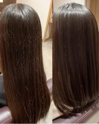 セミロング 竹村 アカリのヘアスタイル