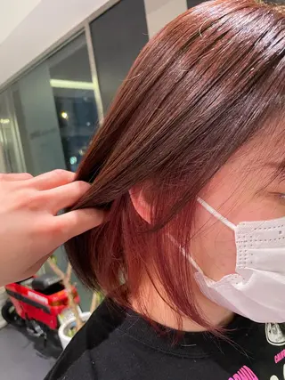 ミディアム カラー 優真/難波で 1番パーマが上手いのヘアスタイル