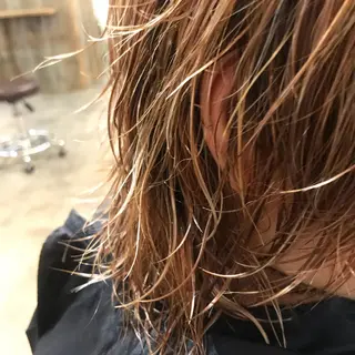 ショート カラー 森貴裕/ニュアンス パーマ/オリーブのヘアスタイル