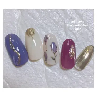 ミディアム ネイル 🐾enen style 🐾のネイルデザイン
