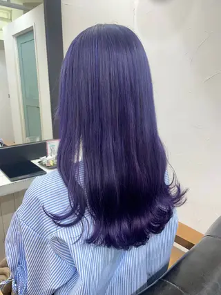 ロング カラー 青木 優歩のヘアスタイル