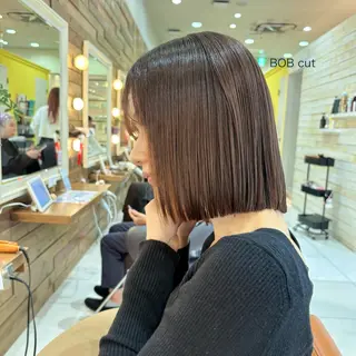 セミロング カラー ボブ/暖色カラー /アカネ🥨のヘアスタイル