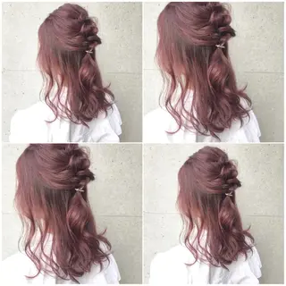 セミロング カラー ヘアアレンジ Satsuki ✂︎♡のヘアスタイル