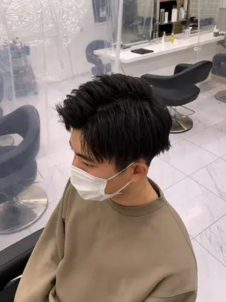 ショート カラー パーマ メンズ メンズパーマ特化 TAIGAのヘアスタイル