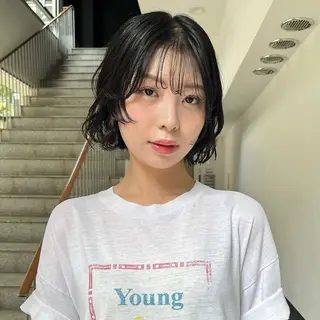 大山杏奈/ショート ボブ/カットモデルのヘアスタイル