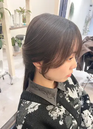 ロング カラー 髪質改善で 憧れの潤艶美髪にのヘアスタイル