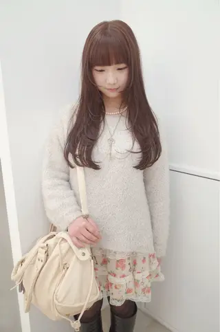 ロング カットモデル大募集 IDE AYANEのヘアスタイル
