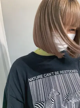 カラー ボブパーマコテ巻き風 パーマNo1深江秀平のヘアスタイル