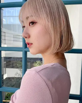 ショート カラー 顔周りカット 【オノザワリョウ】のヘアスタイル