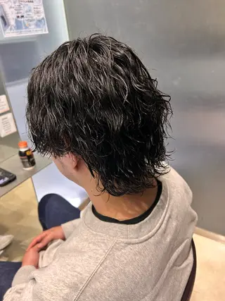 パーマ メンズ 笠井 雅斗のヘアスタイル