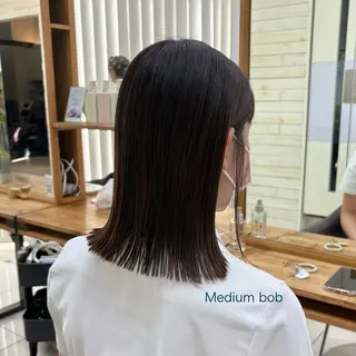 ミディアム ボブ/暖色カラー /アカネ🥨のヘアスタイル