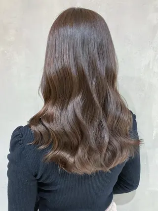 セミロング カラー パーマ ヘアアレンジ ITbyALBUM 中野店のヘアスタイル