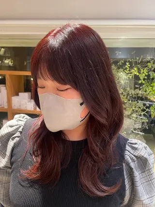 ロング カラー 田口 純怜のヘアスタイル