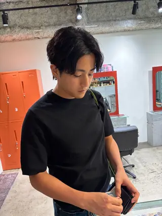 ミディアム メンズ 艶髪職人🕺/栄 /HIROYUKIのヘアスタイル