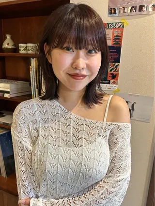 ミディアム カラー Masaki レイヤーカットのヘアスタイル