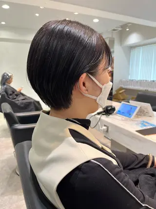 ショート 🐩透明感ミルクティ ーピンクニイナ🐩のヘアスタイル