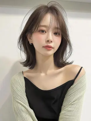 ミディアム 青木 りおのヘアスタイル