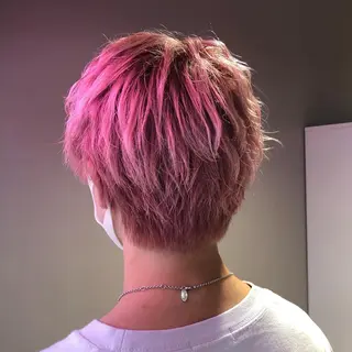 ショート カラー パーマ ヘアアレンジ メンズ キッズ ネイル マツエク・マツパ KANAMI 🌏のヘアスタイル