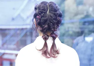 セミロング カラー レイヤーカット ベージュカラー/小島のヘアスタイル