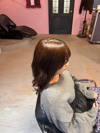 セミロング カラー 藤野 海翔のヘアスタイル