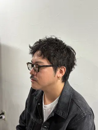 パーマ メンズ 海外風パーマ カラー特化園田　楓莉のヘアスタイル