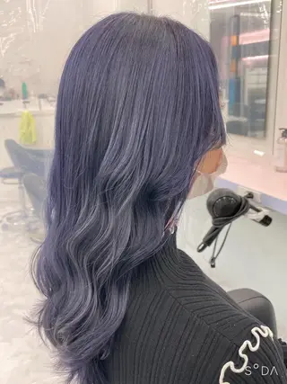 ロング カラー 🫧ハイトーン🫧 ベージュ🫧徹哉のヘアスタイル