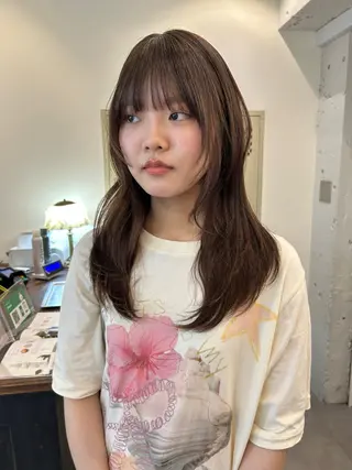 ロング カラー rina /レイヤー /ヘルシーヘアのヘアスタイル