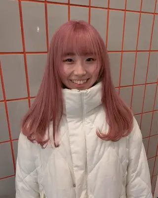 セミロング 💍モテる艶髪 透明感カラー💖のヘアスタイル