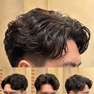 ショート パーマ メンズ トミモト アユムのヘアスタイル