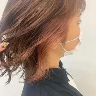 ミディアム カラー 川上 紗也加のヘアスタイル