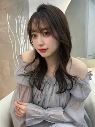 ロング 🤍韓国風レイヤー/ 艶髪🤍鳥越美羽のヘアスタイル
