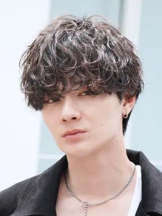 パーマ メンズ メンズミディアム 無料イノウエのヘアスタイル
