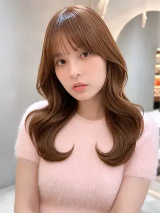 ミディアム 🦋韓国風レイヤー/ 艶髪矯正🦋凛太郎のヘアスタイル