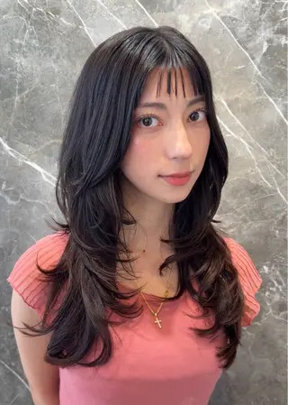 ロング レイヤー透明感カラー ブリーチ🎀オトハのヘアスタイル