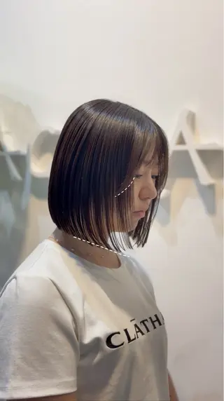 ショート HONOKA/矯正/ ボブ/艶感カラーのヘアスタイル