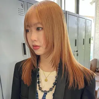 セミロング ブリーチ×似合わせハ イトーン🍎ののかのヘアスタイル