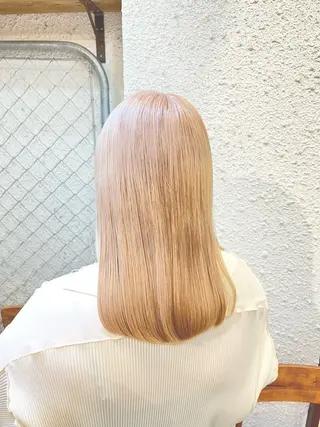 セミロング カラー ヘアアレンジ 🍀透明感カラー×垢 抜けボブ リクト💥のヘアスタイル