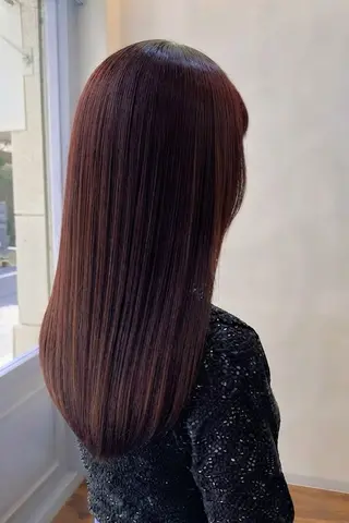 ロング カラー 松下 沙織のヘアスタイル