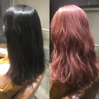 ミディアム カラー パーマ ヘアアレンジ メンズ キッズ ネイル マツエク・マツパ サロンドミルク 渋谷高比良のヘアスタイル