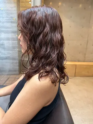ミディアム 🌿朝5分でお洒落 パーマスタイル🌿のヘアスタイル