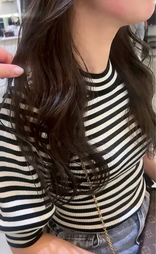 セミロング カラー ヘアアレンジ 梅田美容室 hazumi⭐️のヘアスタイル