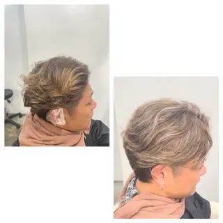 ショート カラー メンズ 松本 悠太郎のヘアスタイル
